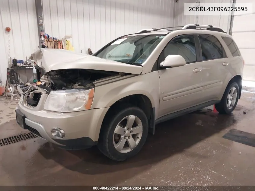 2009 Pontiac Torrent VIN: 2CKDL43F096225595 Lot: 40422214