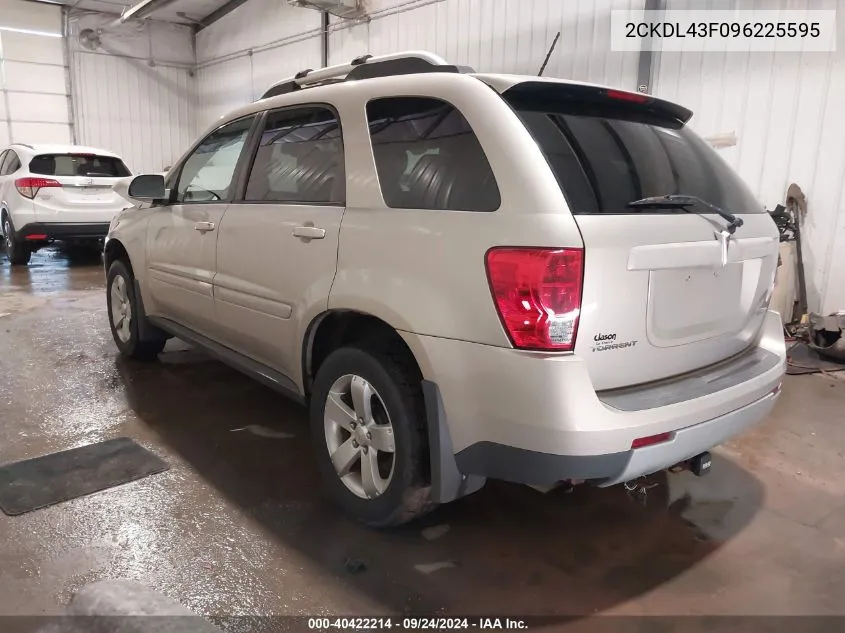 2009 Pontiac Torrent VIN: 2CKDL43F096225595 Lot: 40422214