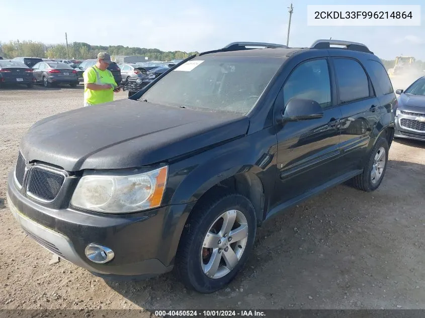 2009 Pontiac Torrent VIN: 2CKDL33F996214864 Lot: 40450524