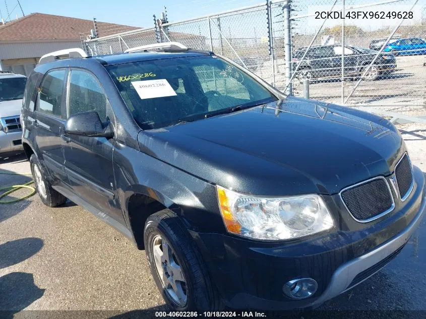 2009 Pontiac Torrent VIN: 2CKDL43FX96249628 Lot: 40602286