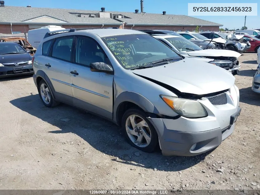 2003 Pontiac Vibe VIN: 5Y2SL62833Z456323 Lot: 12060007