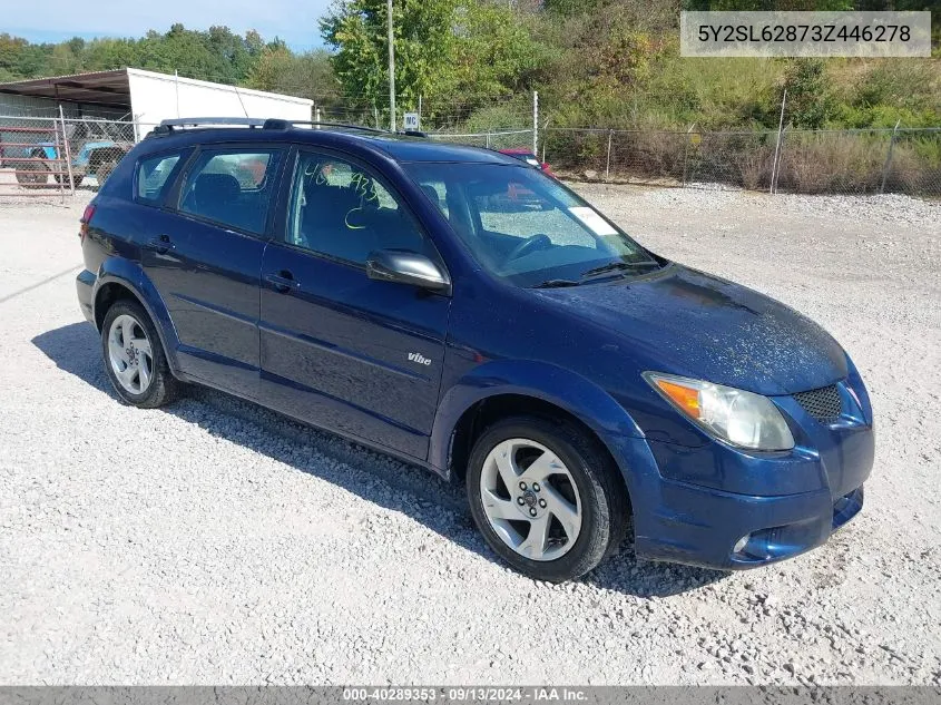 5Y2SL62873Z446278 2003 Pontiac Vibe