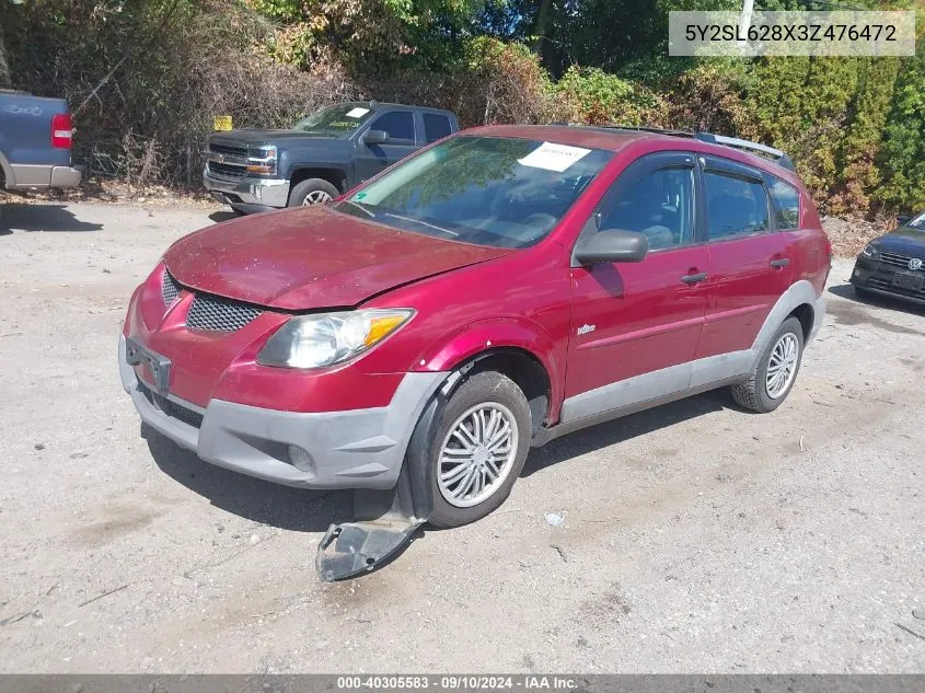 5Y2SL628X3Z476472 2003 Pontiac Vibe