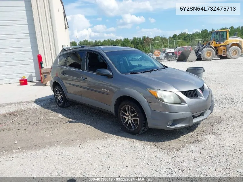 2003 Pontiac Vibe Gt VIN: 5Y2SN64L73Z475713 Lot: 40396019