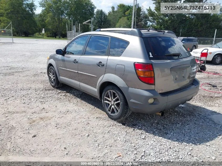 2003 Pontiac Vibe Gt VIN: 5Y2SN64L73Z475713 Lot: 40396019