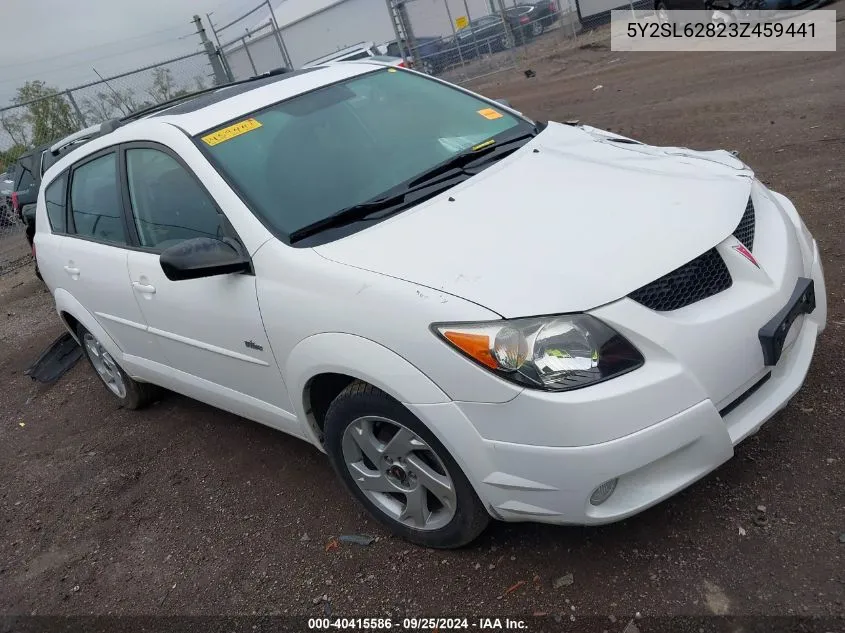 2003 Pontiac Vibe VIN: 5Y2SL62823Z459441 Lot: 40415586