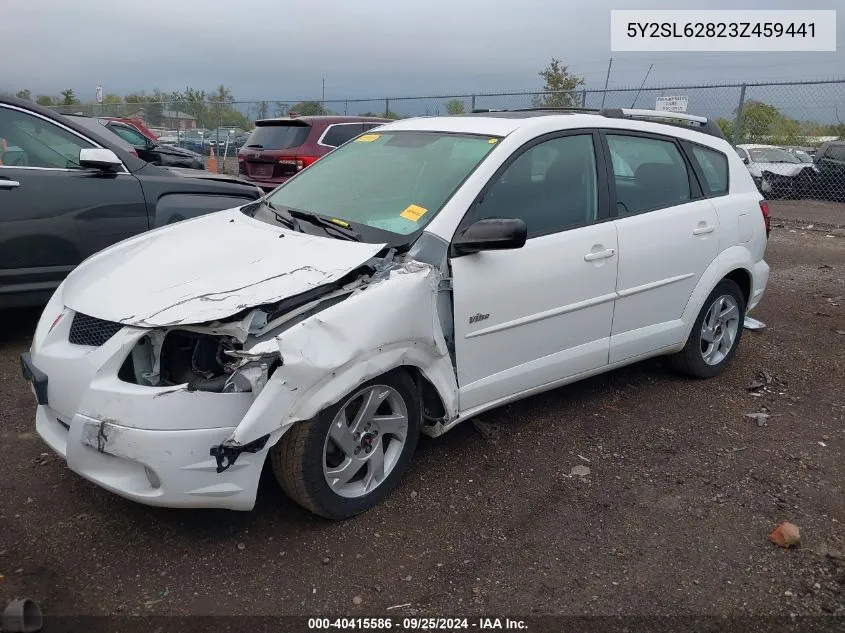 2003 Pontiac Vibe VIN: 5Y2SL62823Z459441 Lot: 40415586