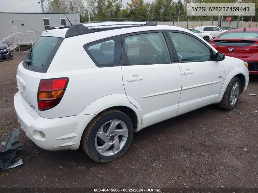 2003 Pontiac Vibe VIN: 5Y2SL62823Z459441 Lot: 40415586