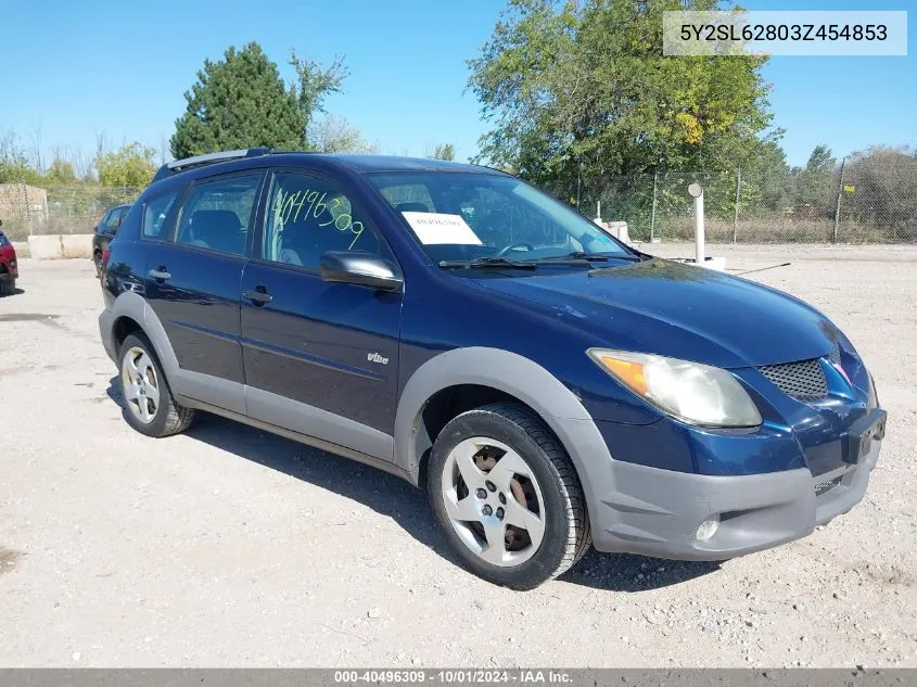 2003 Pontiac Vibe VIN: 5Y2SL62803Z454853 Lot: 40496309