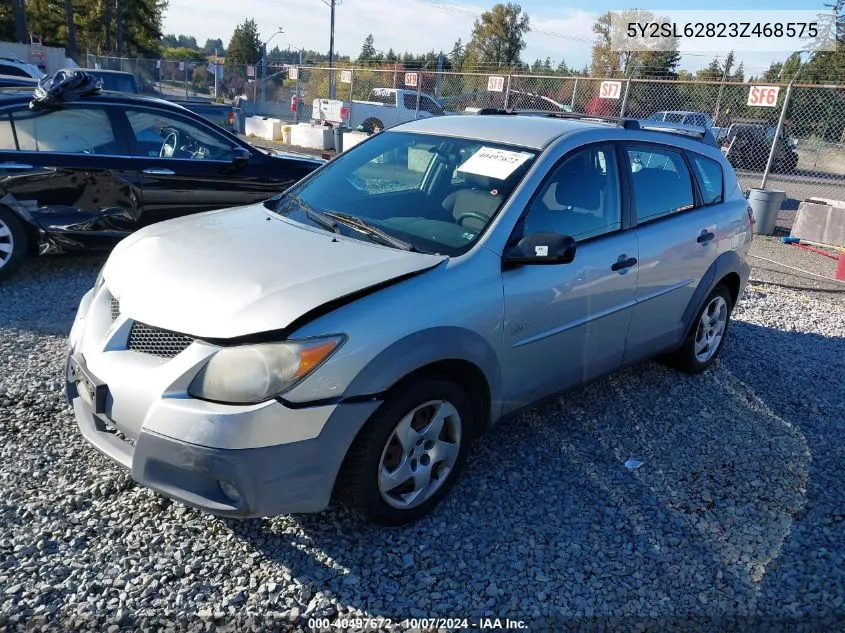 2003 Pontiac Vibe VIN: 5Y2SL62823Z468575 Lot: 40497672