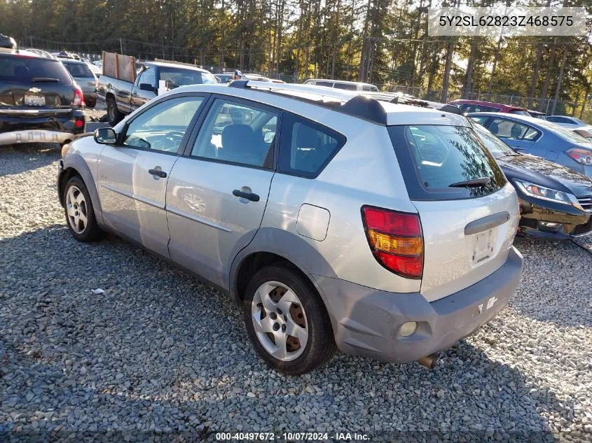 2003 Pontiac Vibe VIN: 5Y2SL62823Z468575 Lot: 40497672