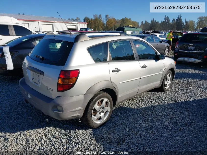 2003 Pontiac Vibe VIN: 5Y2SL62823Z468575 Lot: 40497672