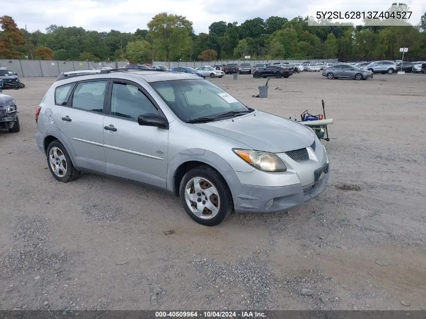 2003 Pontiac Vibe VIN: 5Y2SL62813Z404527 Lot: 40509964