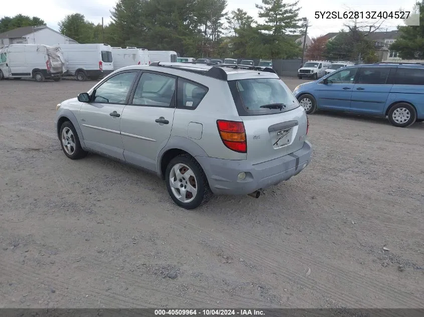 2003 Pontiac Vibe VIN: 5Y2SL62813Z404527 Lot: 40509964