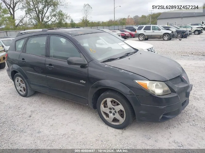 2003 Pontiac Vibe VIN: 5Y2SL62893Z457234 Lot: 40584687