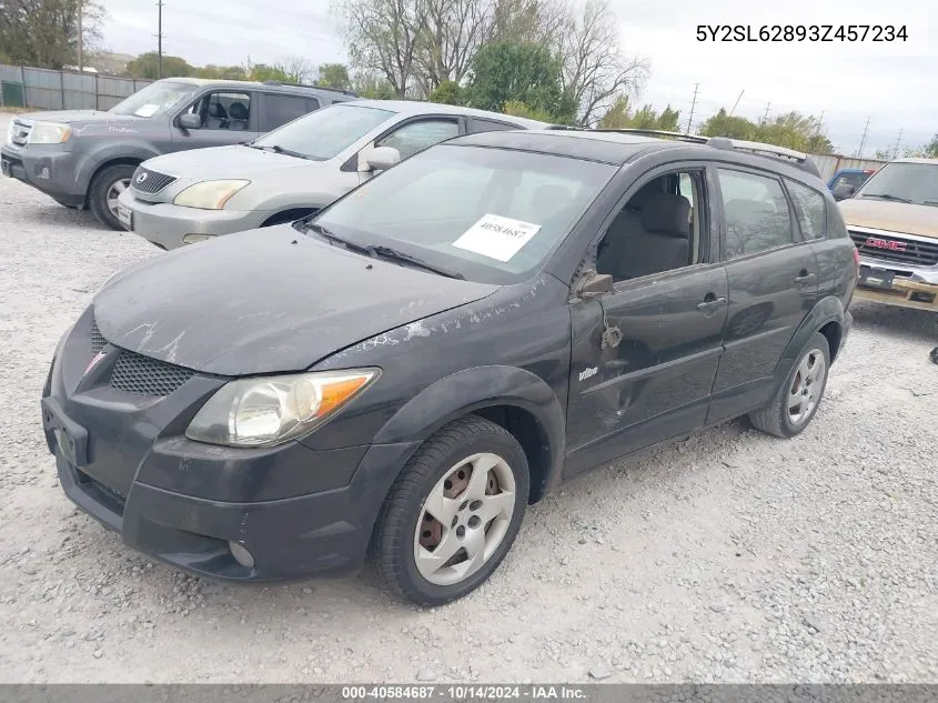 2003 Pontiac Vibe VIN: 5Y2SL62893Z457234 Lot: 40584687