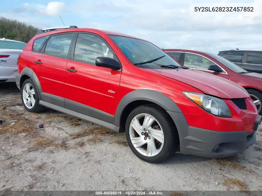 2003 Pontiac Vibe VIN: 5Y2SL62823Z457852 Lot: 40588019