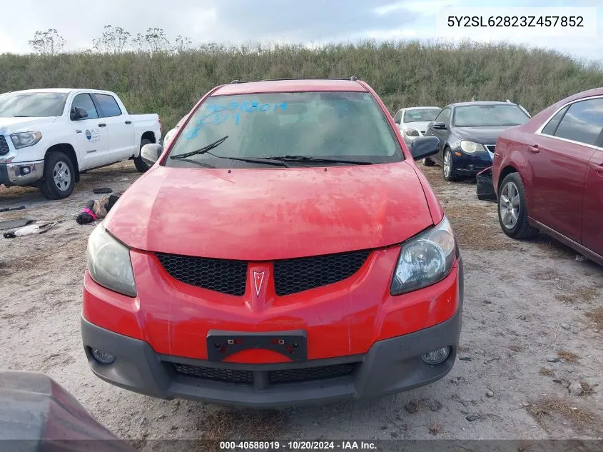 2003 Pontiac Vibe VIN: 5Y2SL62823Z457852 Lot: 40588019