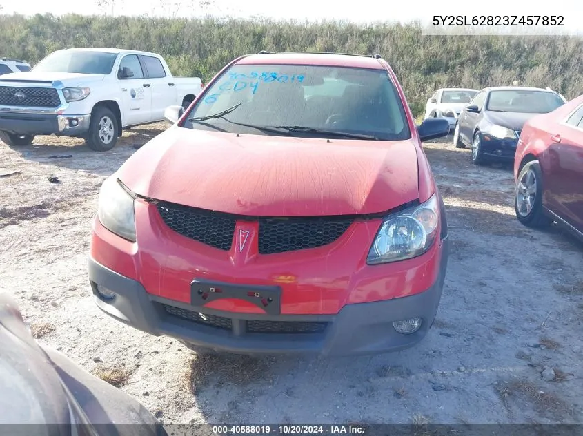 2003 Pontiac Vibe VIN: 5Y2SL62823Z457852 Lot: 40588019