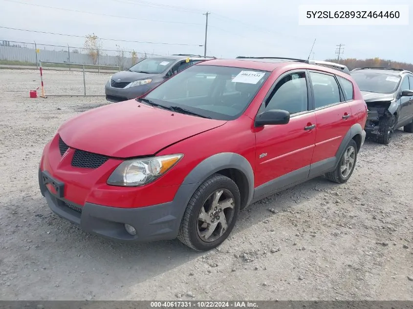 2003 Pontiac Vibe VIN: 5Y2SL62893Z464460 Lot: 40617331