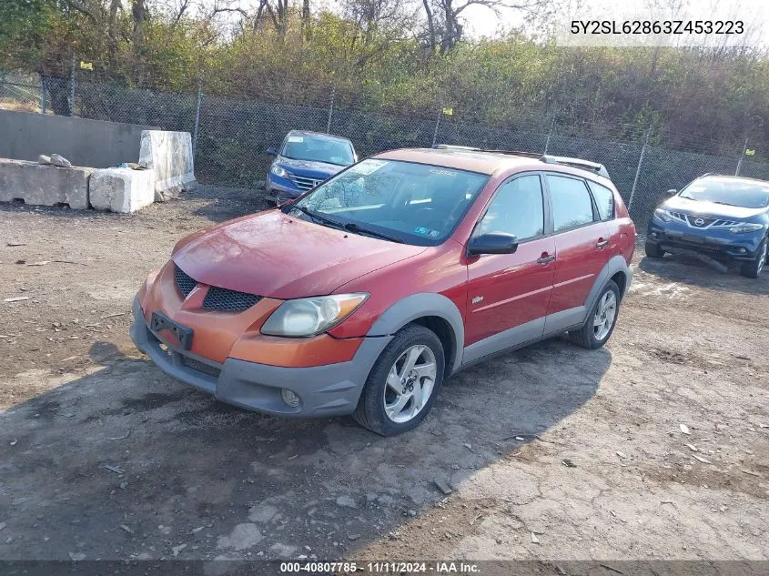 2003 Pontiac Vibe VIN: 5Y2SL62863Z453223 Lot: 40807785