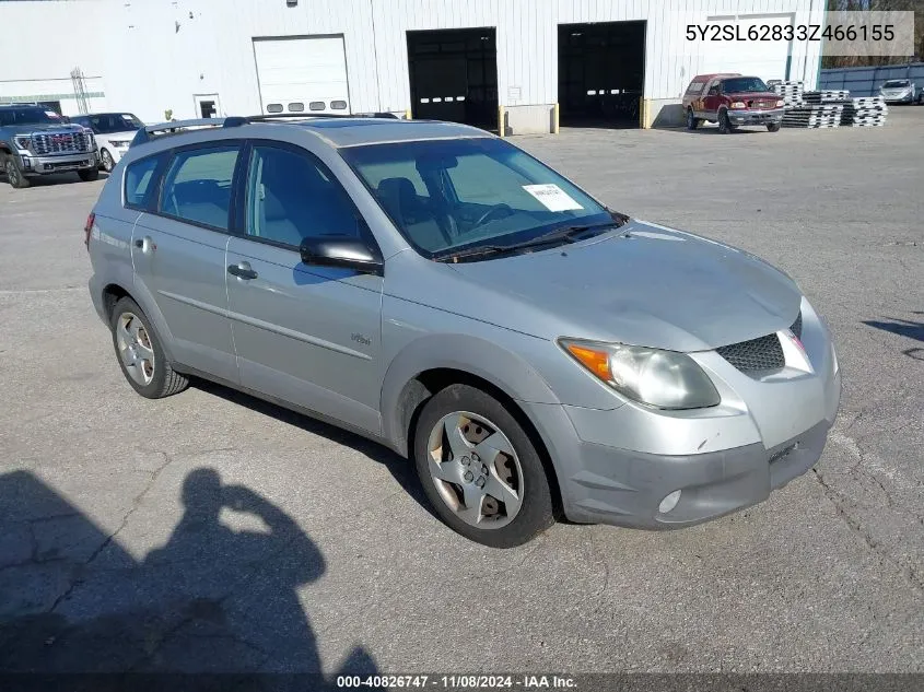 2003 Pontiac Vibe VIN: 5Y2SL62833Z466155 Lot: 40826747