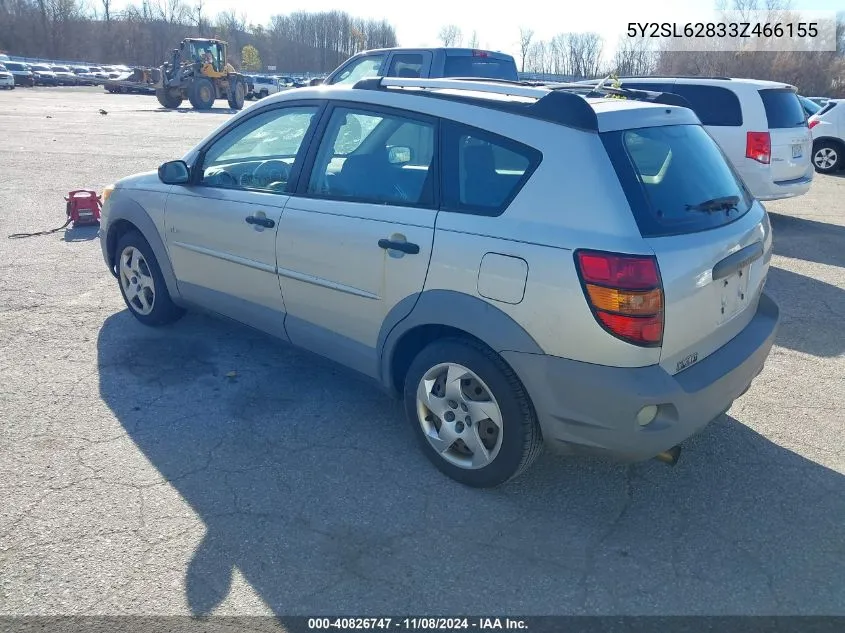 2003 Pontiac Vibe VIN: 5Y2SL62833Z466155 Lot: 40826747