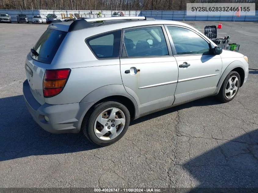 2003 Pontiac Vibe VIN: 5Y2SL62833Z466155 Lot: 40826747