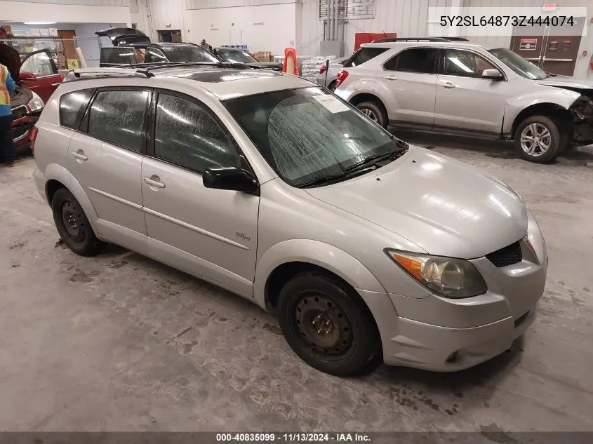 2003 Pontiac Vibe VIN: 5Y2SL64873Z444074 Lot: 40835099