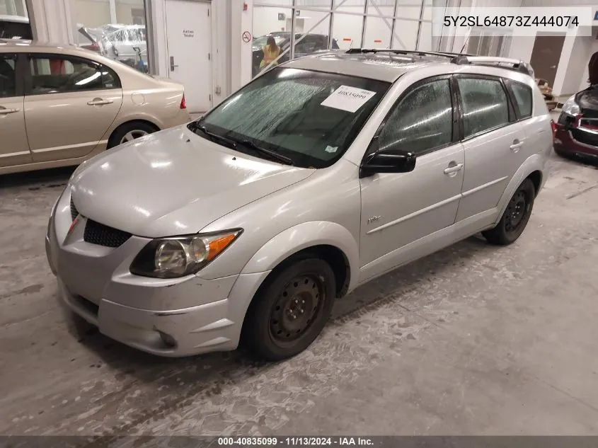 2003 Pontiac Vibe VIN: 5Y2SL64873Z444074 Lot: 40835099