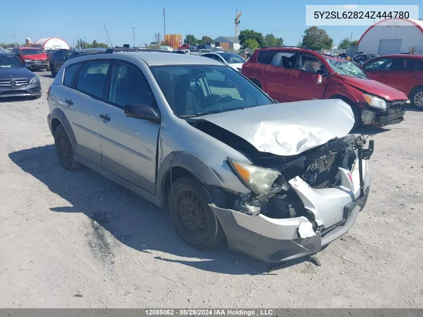 2004 Pontiac Vibe VIN: 5Y2SL62824Z444780 Lot: 12085062