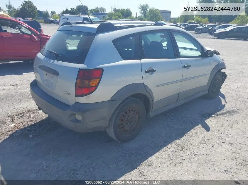 2004 Pontiac Vibe VIN: 5Y2SL62824Z444780 Lot: 12085062