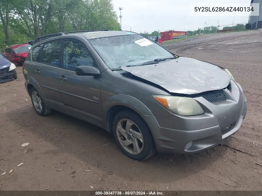 2004 Pontiac Vibe VIN: 5Y2SL62864Z440134 Lot: 39347739