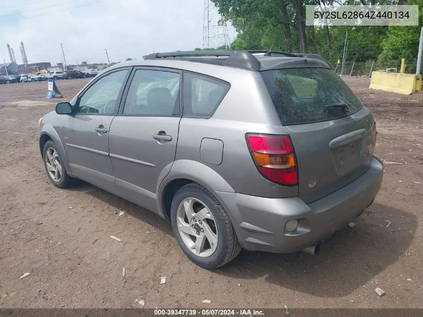 2004 Pontiac Vibe VIN: 5Y2SL62864Z440134 Lot: 39347739