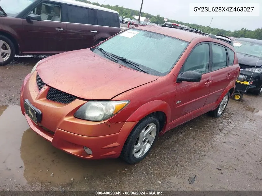 2004 Pontiac Vibe VIN: 5Y2SL628X4Z463027 Lot: 40020349