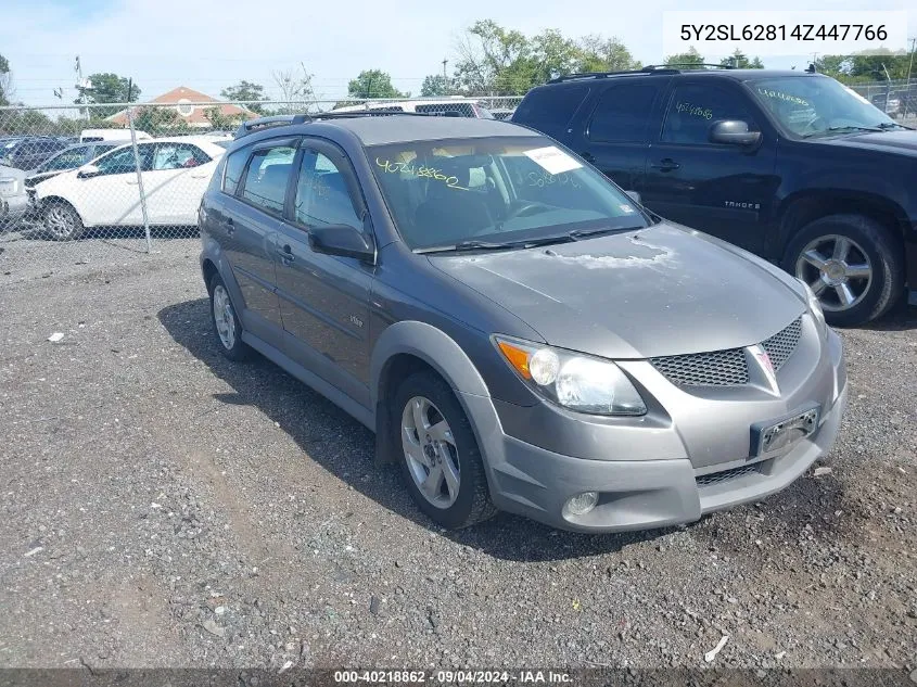 2004 Pontiac Vibe VIN: 5Y2SL62814Z447766 Lot: 40218862