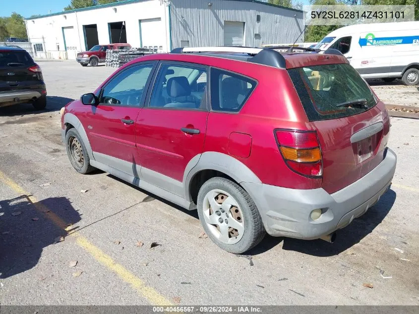 2004 Pontiac Vibe VIN: 5Y2SL62814Z431101 Lot: 40456567