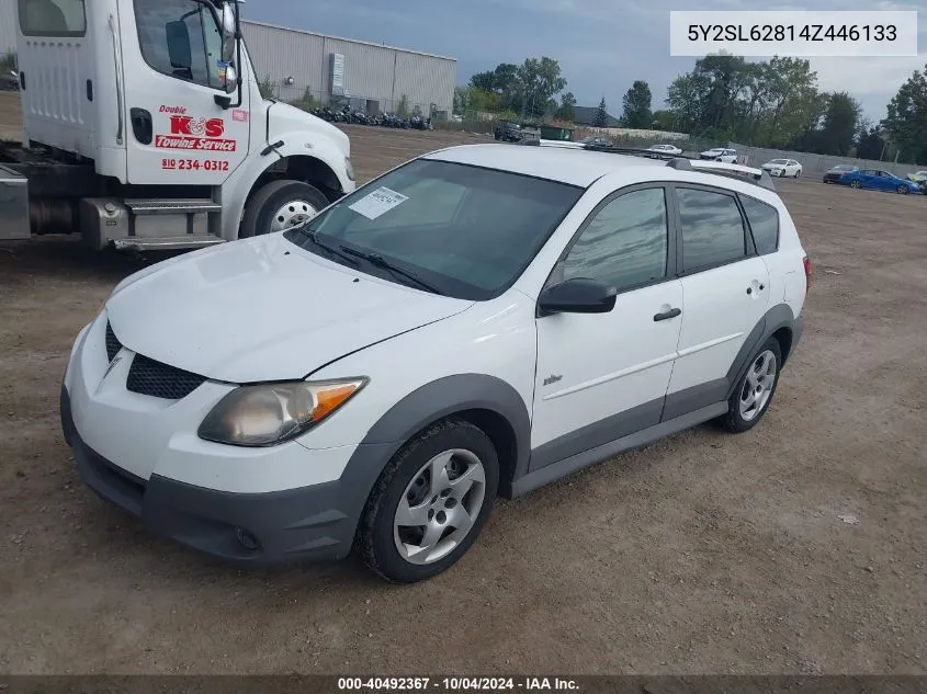 2004 Pontiac Vibe VIN: 5Y2SL62814Z446133 Lot: 40492367