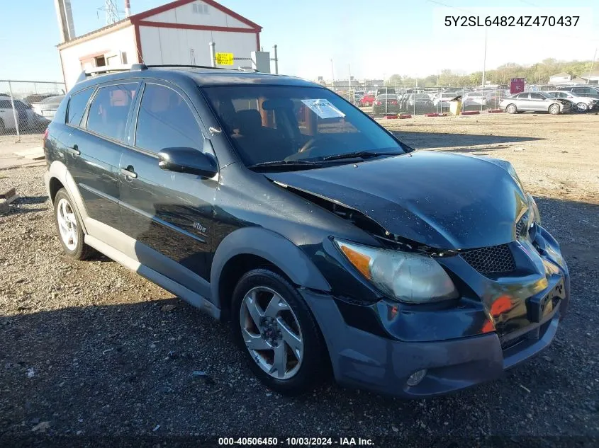 2004 Pontiac Vibe VIN: 5Y2SL64824Z470437 Lot: 40506450