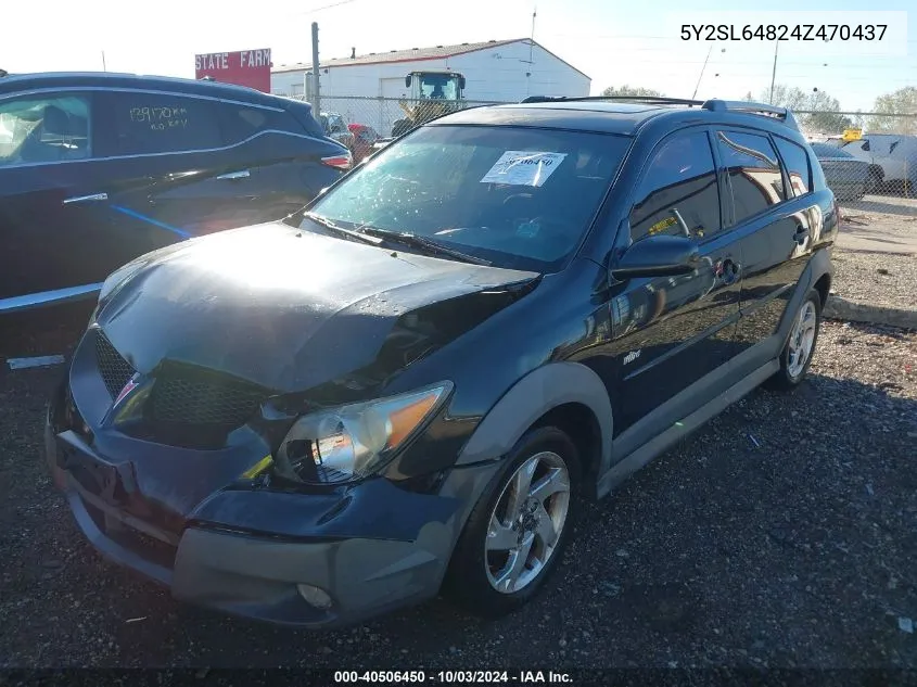 2004 Pontiac Vibe VIN: 5Y2SL64824Z470437 Lot: 40506450