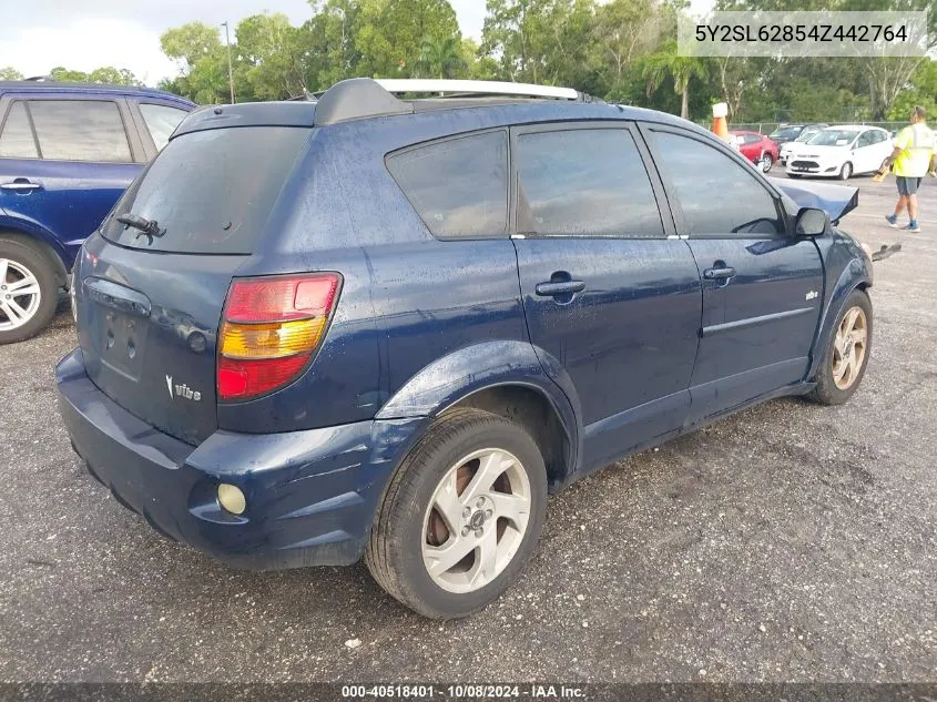 2004 Pontiac Vibe VIN: 5Y2SL62854Z442764 Lot: 40518401