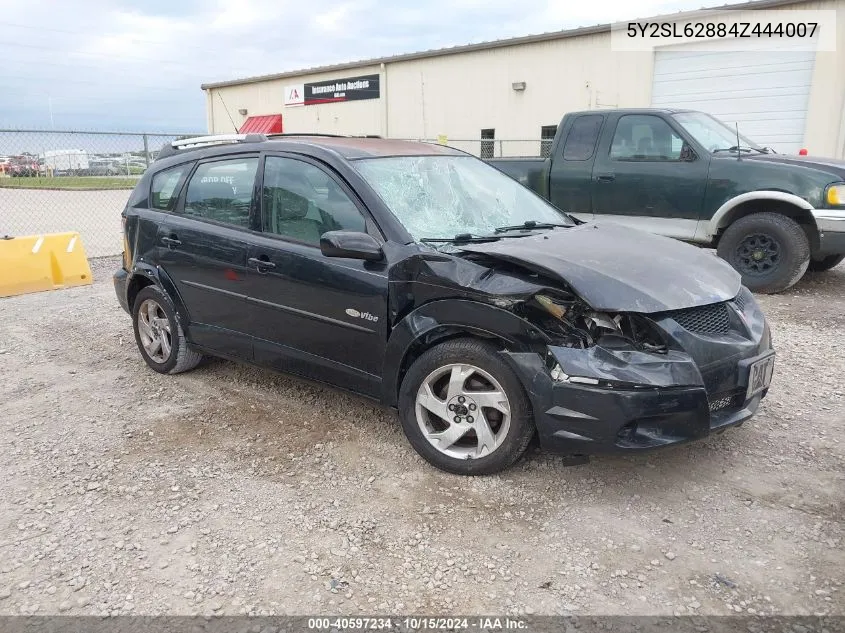 2004 Pontiac Vibe VIN: 5Y2SL62884Z444007 Lot: 40597234