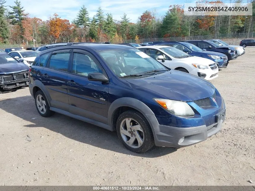 2004 Pontiac Vibe VIN: 5Y2SM62854Z405906 Lot: 40651512