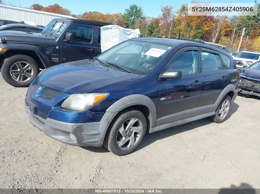 2004 Pontiac Vibe VIN: 5Y2SM62854Z405906 Lot: 40651512