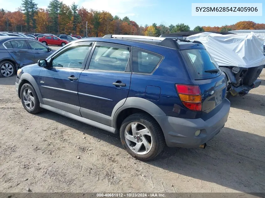 2004 Pontiac Vibe VIN: 5Y2SM62854Z405906 Lot: 40651512