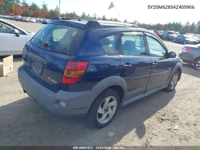 2004 Pontiac Vibe VIN: 5Y2SM62854Z405906 Lot: 40651512