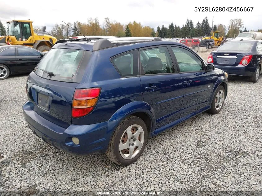 2004 Pontiac Vibe VIN: 5Y2SL62804Z456667 Lot: 40657826