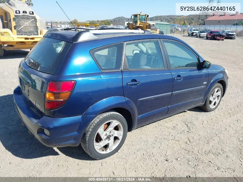 2004 Pontiac Vibe VIN: 5Y2SL62864Z440165 Lot: 40659731