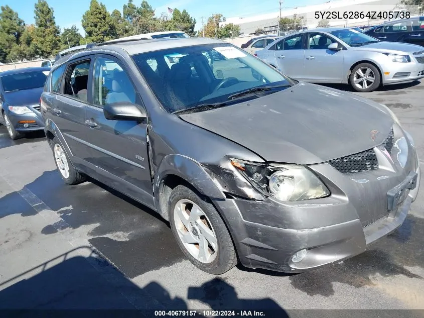 2004 Pontiac Vibe VIN: 5Y2SL62864Z405738 Lot: 40679157