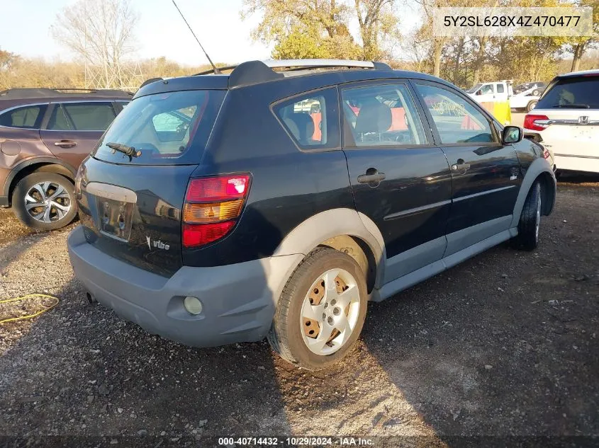 2004 Pontiac Vibe VIN: 5Y2SL628X4Z470477 Lot: 40714432